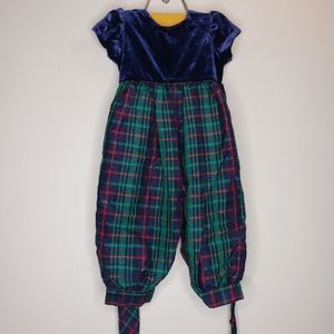 Hartstrings Baby Plaid Romper Size 12 Months